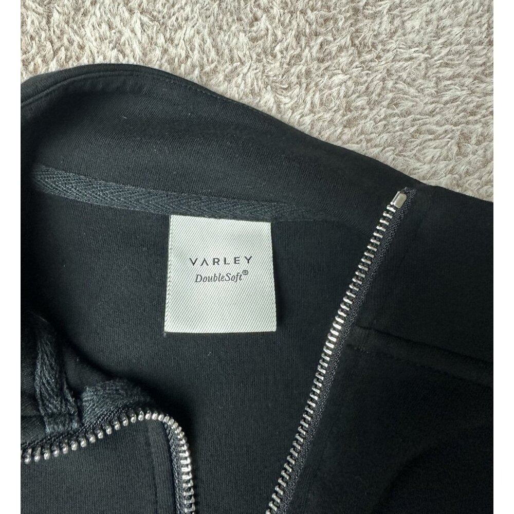 Varley Ritchie Short Sleeve Half Zip Sweat In Black Size S - Picture 9 of 13